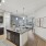 a kitchen and a living room